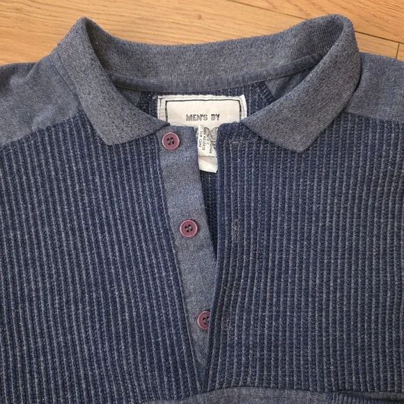 Vintage Huk-A-Poo Ribbed Knit Collared Airplane Sweater- L - Picture 3 of 12